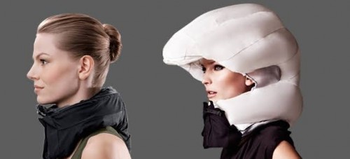 Helm khusus pengendara sepeda dilengkapi airbag dan bluethoot. (Foto: Istimewa)