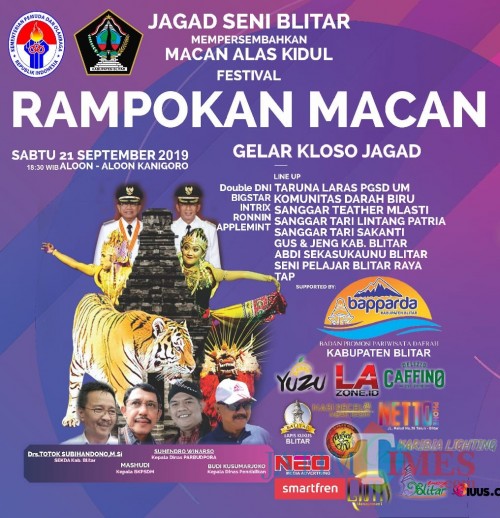 Festical Rampokan Macan akan digelar di Alun-alun Kanigoro Blitar