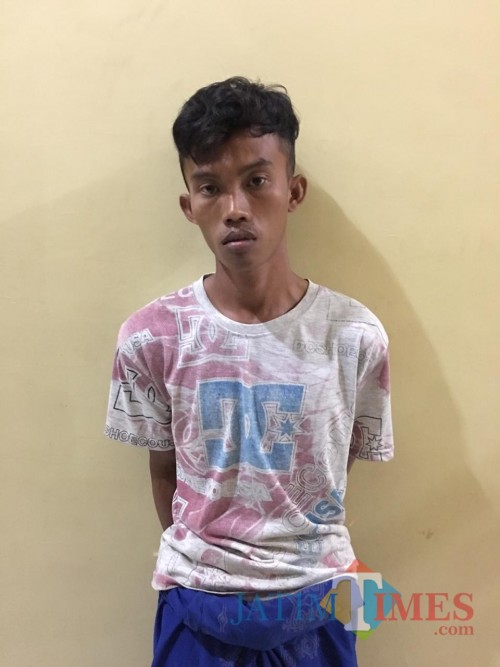 Ongki Surya Abdi (20) salah seorang dari tiga kawanan pelaku curat di Wilayah Hukum Polres Sumenep (Foto: Humas Polres Sumenep)