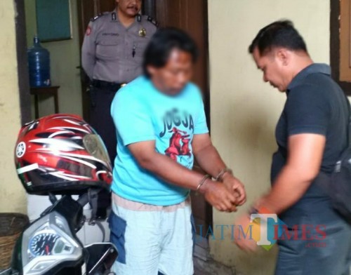 Wiyanto saat di Mapolsek Karangrejo. / Foto : Dokpol / Tulungagung TIMES