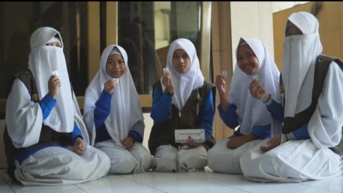 Salah satu rutinitas Poskestren di Pondok Pesantren Al Munawwaroh (Foto: Dinkes Kota Malang)