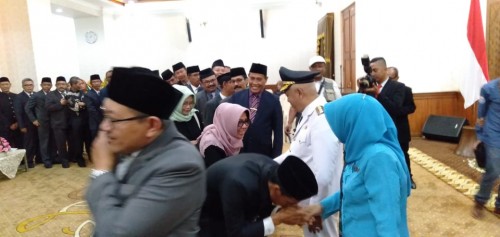 KC anggota DPRD Kabupaten Malang saat menghadiri acara pelantikan Bupati Malang di Surabaya (Foto : Istimewa)