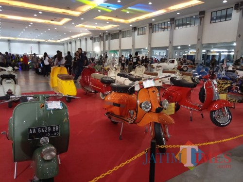 Skuter yang dipamerkan di ISF 2019.(Foto : Aunur Rofiq/BlitarTIMES)