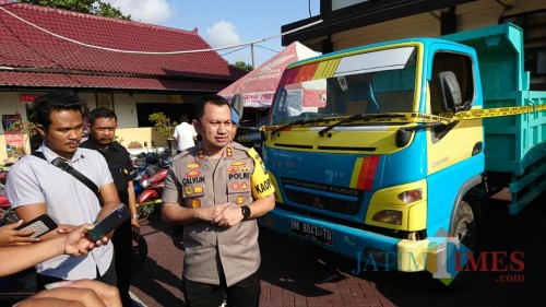 Kapolres Trenggalek Yang Baru, Perlihatkan Kendaraan Hasil Barang Bukti Kasus Kejahatan