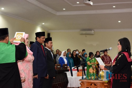 Sumpah Janji Pimpinan DPRD Kota Kediri periode 2019-2024. (Foto: Istimewa)