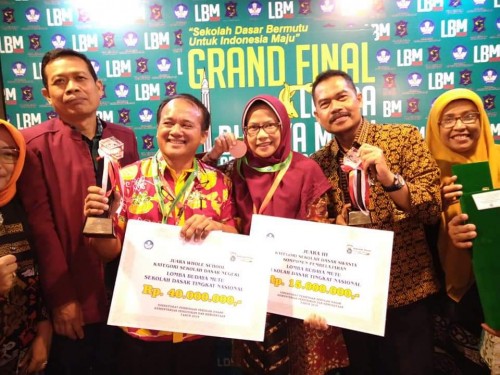 Kemenangan SDN Tunjungsekar 1 dan SD Insan Amanah dalam Lomba Budaya Mutu Tingkat Nasional. (Foto: Humas)