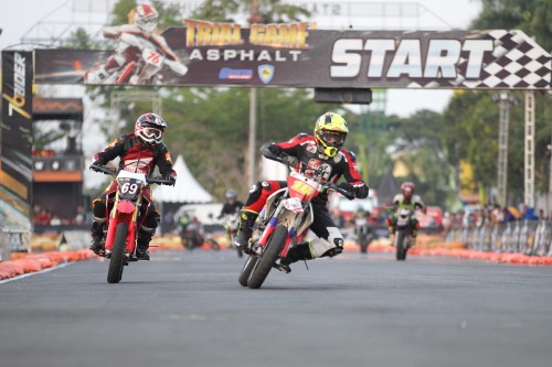 Ketatnya persaingan Trail Game Asphalt 2019 di Sirkuit Kanjuruhan (istimewa)