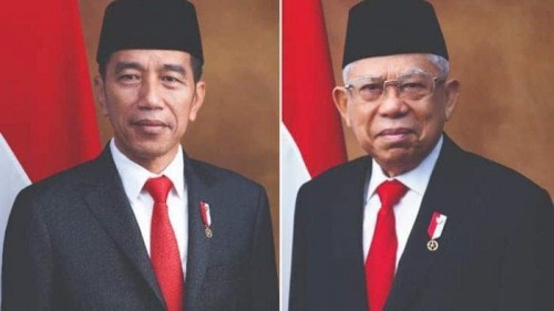 Presiden terpilih dan wakil presiden terpilih, Joko Widodo (Jokowi) dan Kiai Ma’ruf Amin. (Foto: istimewa)