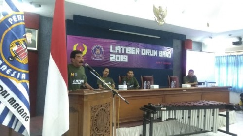 Perwakilan KONI Kota Malang, Husni Ali saat memberikan sambutan pada Latber PDBI (KONI Kota Malang for MalangTIMES)