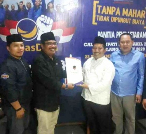 Loncat pagar, Ketua NU Kabupaten Malang merapat dan mendaftar ke NasDem yang menarget menjadi juara di Pilkada 2020 mendatang (Ist)