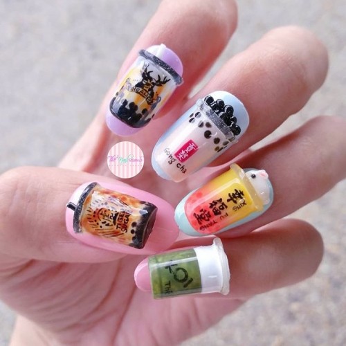 Nail art yang dibentuk makanan. (Foto: istimewa)