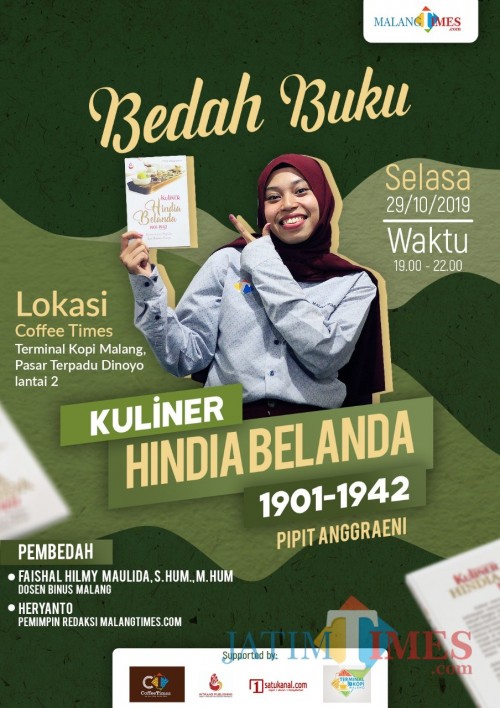 Poster Bedah Buku Kuliner Hindia Belanda (Foto: Dokumentasi MalangTIMES)