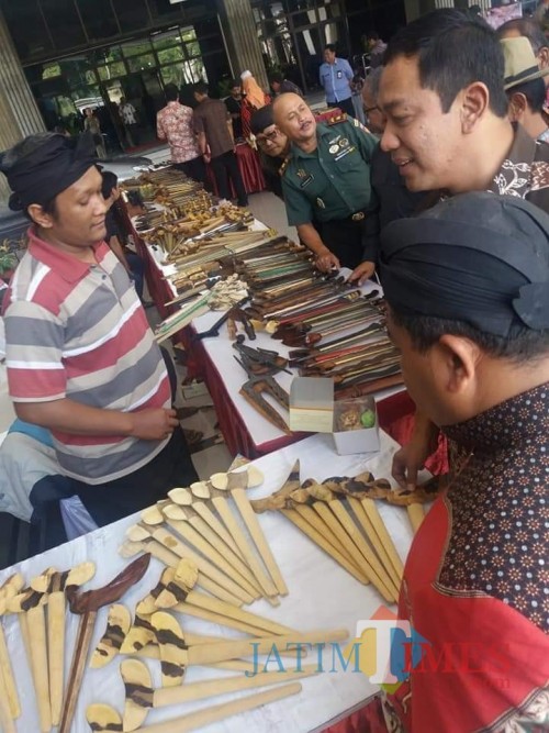 WES saat pameran keris sebagai bagian dalam membumikan karya leluhur bernilai seni tinggi (WES for MalangTimes)