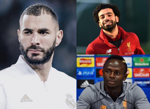 Karim Benzema, Mohamed Salah, dan Sadio Mane