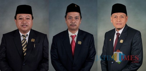 Pimpinan DPRD Kota Blitar dari kiri ke kanan : Yasin Hermanto, dr Syahrul Alim dan Agus Zunaidi