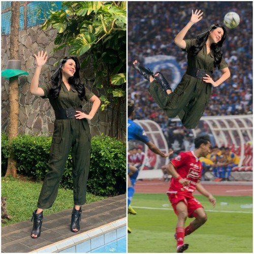 Foto Raisa yang dieditkan oleh warganet. (Source: twitter).