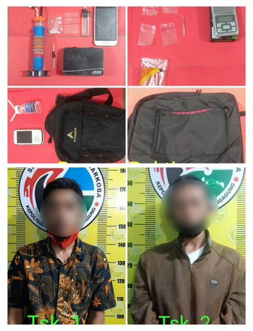 kedua pelaku dan BB yang diamankan (ist)