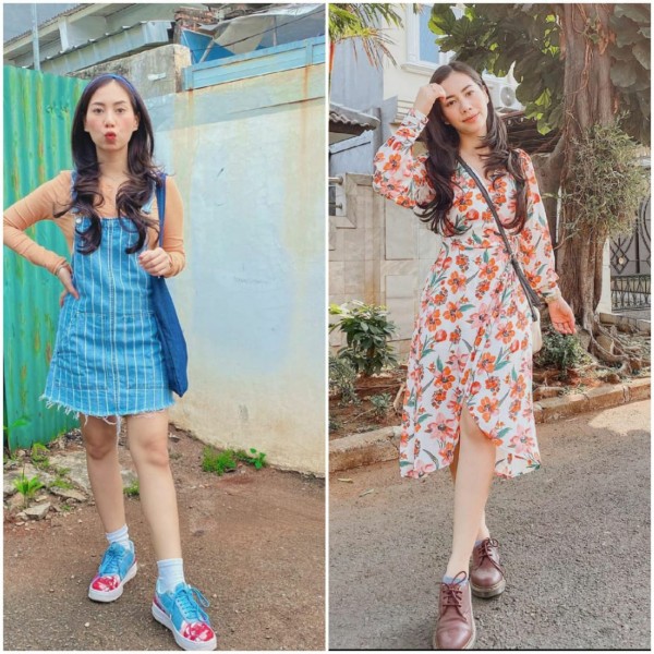 Inspirasi outfit dengan aneka dress bermotif ala Abel Cantika. (Foto: Instagram @abellyc).