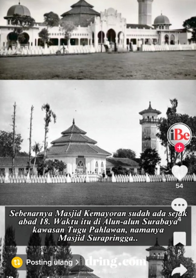 Sejarah Masjid Kemayoran Surabaya Hadiah Dari Pemerinth Hindia Belanda