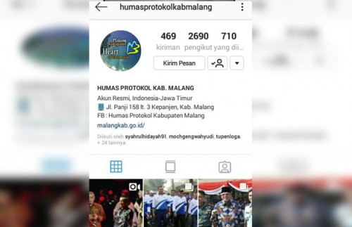 Screenshot akun Instagram Humas dan Protokol Kabupaten Malang. (@humasprotolkabmalang)
