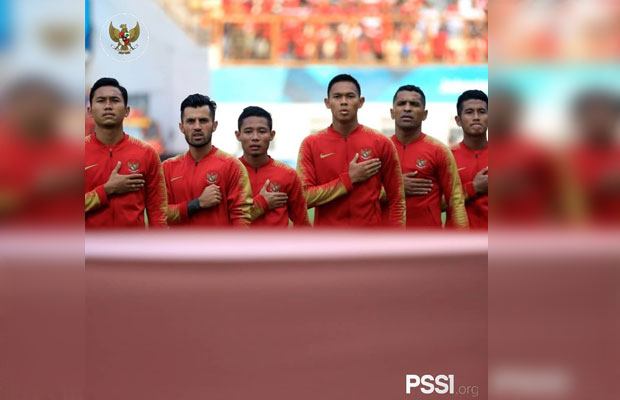 Skuat Timnas Indonesia saat mengikuti Asian Games beberapa bulan lalu (PSSI__fai)