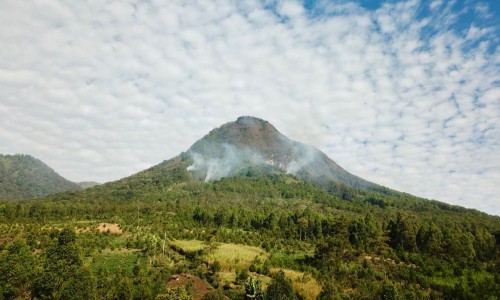 Kondisi gunung panderman beberapa saat lalu.
