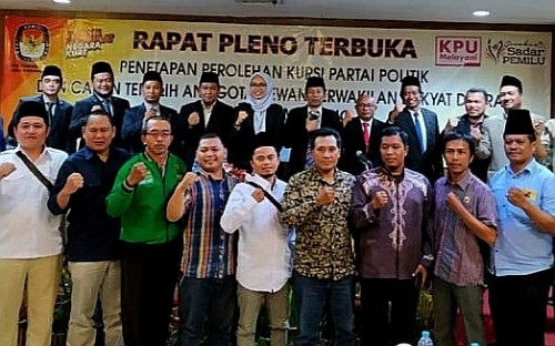 Penetapan 50 nama dewan terpilih Kabupaten Malang 2019-2024. (KPU kab malang)