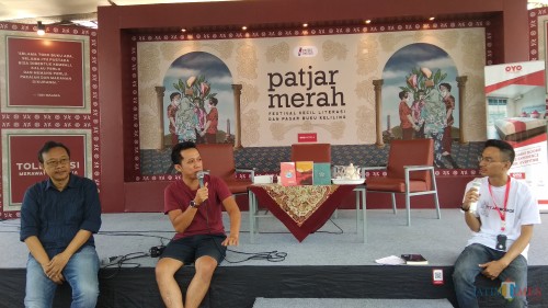 Suasana workshop Cara-Cara Kreatif Memasarkan Karya Secara Independen di rangkaian event Patjarmerah di eks Bioskop Kelud, Kota Malang (Foto: Nurlayla Ratri/MalangTIMES)