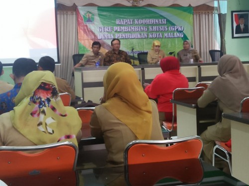 Rakor Guru Pembimbing Khusus (GPK) Dinas Pendidikan Kota Malang. (Foto: Humas)