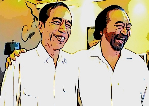Ilustrasi hubungan Jokowi dan Surya Paloh