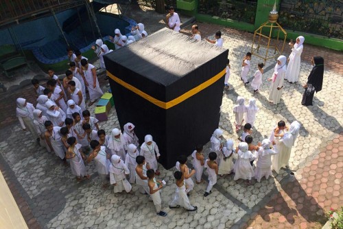Manasik Haji SD Islam Aswaja. (Foto: Humas)