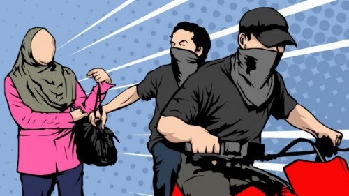 Ilustrasi jambret (palembang.tribunnews.com)