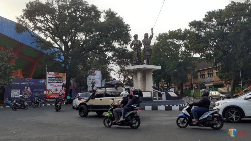 Suasana lokasi Monunen Tentara Genie Pelajar (TGP) yang terletak di Jalan Tangkuban Perahu Kota Malang salah satu monumen yang direncanakan digeser (Pipit Anggraeni/MalangTIMES).