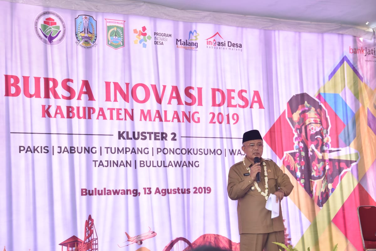 Plt Bupati Malang Sanusi mengharap para inovator tidak mudah patah semangat. (Humas Kab Malang)