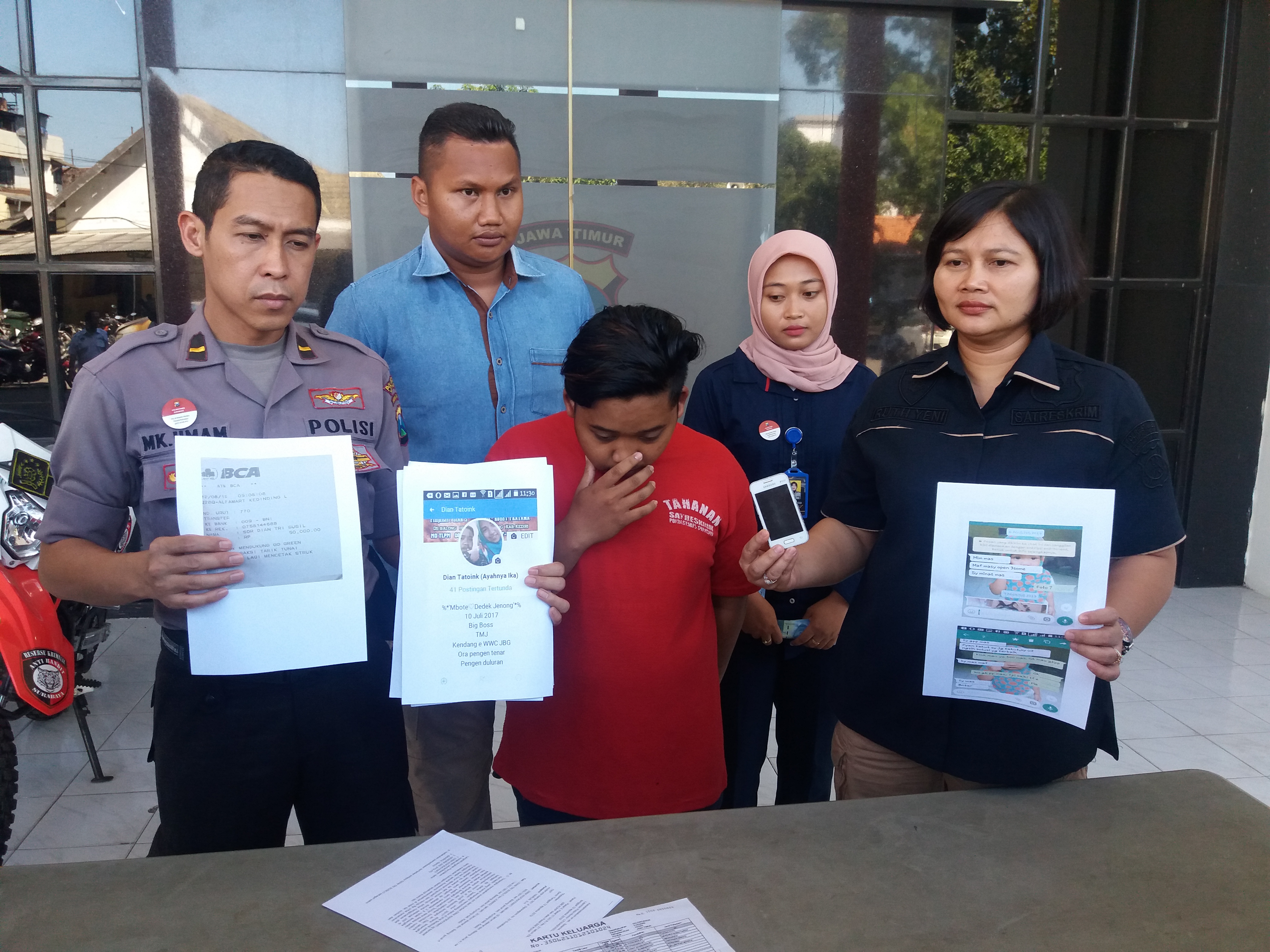 Dian Tri Susilo ketika diamankan polisi