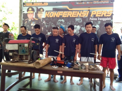 Terduga pelaku perusakan dan pencurian dengan pemberatan pada lokasi wisata Via Verata gunung Sepikul Trenggalek