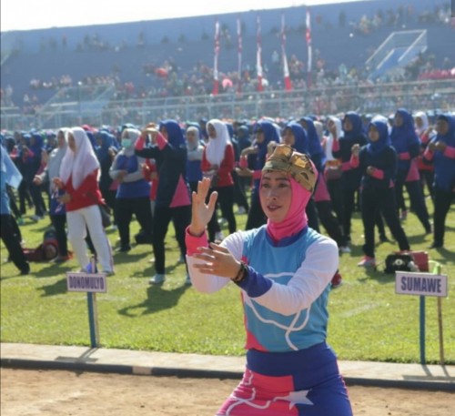 21 ribu anak TK, guru dan wali murid senam meraih bintang dan mendapat apresiasi Sekda Kabupaten Malang Didik Budi Muljono (Humas Pendidikan for MalangTIMES)