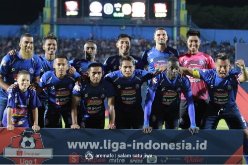 Skuat Arema FC saat akan menghadapi Persebaya Surabaya di Stadion Kanjuruhan (official Arema FC)