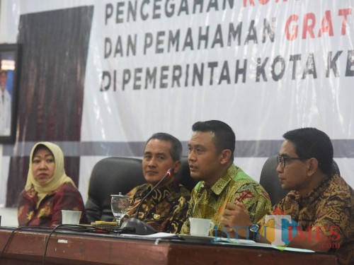 Agus Priyanto, salah satu narasumber dari KPK. (eko Arif s /JatimTimes)