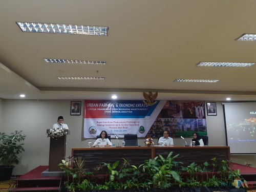 Suasana Rakor Bidang Perekonomian dan SDA Provinsi Jawa Barat konsep Urban Farming Kota Malang, Rabu (16/10) (Arifina Cahyanti Firdausi/MalangTIMES)
