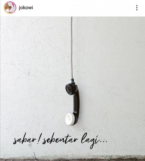 Tangkapan layar akun Jokowi