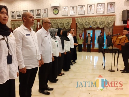 Pengambilan sumpah jabatan di lingkungan Pemerintahan Kota Malang (Arifina Cahyati Firdausi/MalangTIMES).