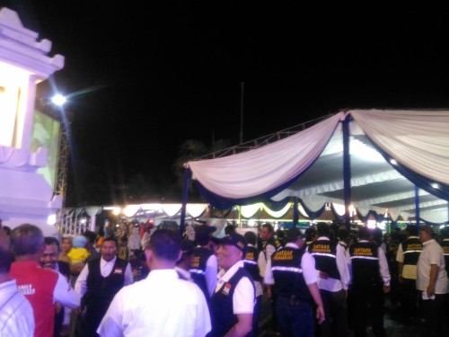 Warga sangat antusias hadiri acara Pisah Kenang Kapolres Lumajang (Foto : Moch. R. Abdul Fatah / Jatim TIMES)