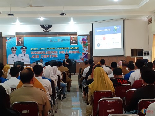 Suasana sosialisasi Millenial Job Centre di Bakorwil Malang, Senin (2/12) (Arifina Cahyanti Firdausi/MalangTIMES)