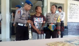 Pelaku Hd, seusai diamankan polisi