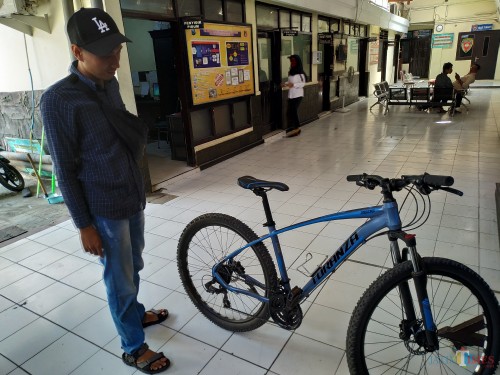 Sepeda MTB Turanza yang berhasil diamankan Satreskrim Polres Tulungagung / Foto : Anang Basso / Tulungagung TIMES