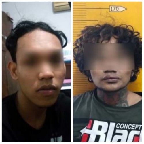 Bagong alias Wahyu Santoso (25)(kanan) warga Jalan Sidodadar, Kota Lama, Kedungkandang, Kota Malang, dan Afan Kumar (22) (kiri) warga Jalan Muharto gang VII, Kedungkandang, Kota Malang (ist)