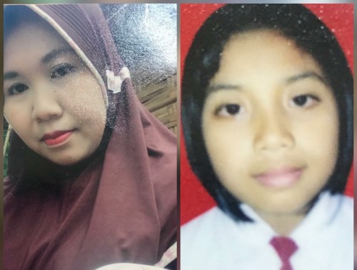 Sri Wahyuni dan anaknya Briliani Prawidya / Foto : Dokpol / Tulungagung TIMES