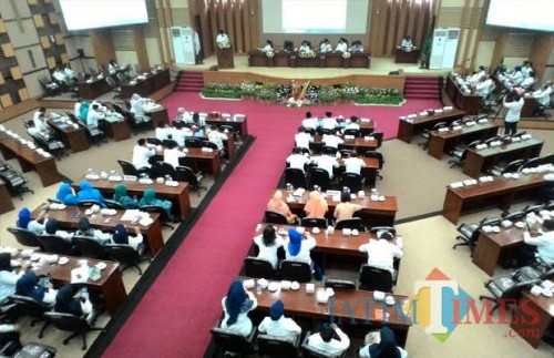 Suasana gedung DPRD Kabupaten Malang dalam persiapan pemilihan Wabup Malang beberapa bulan lalu (dok MalangTimes)