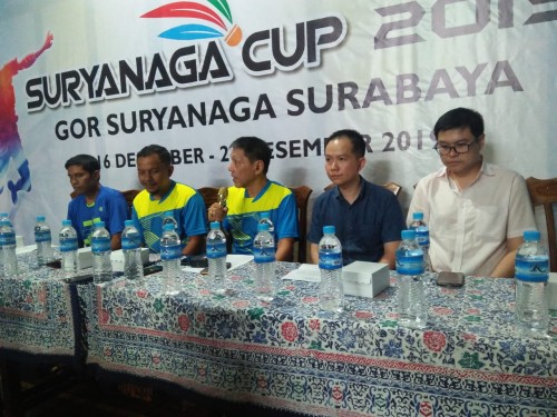 Sesi konferensi pers Suryanaga Cup